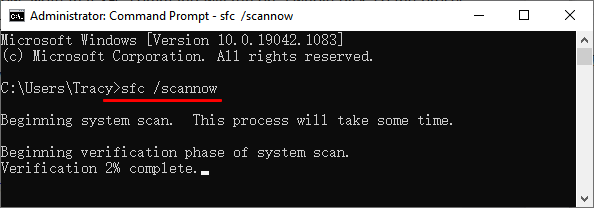 Run SFC command