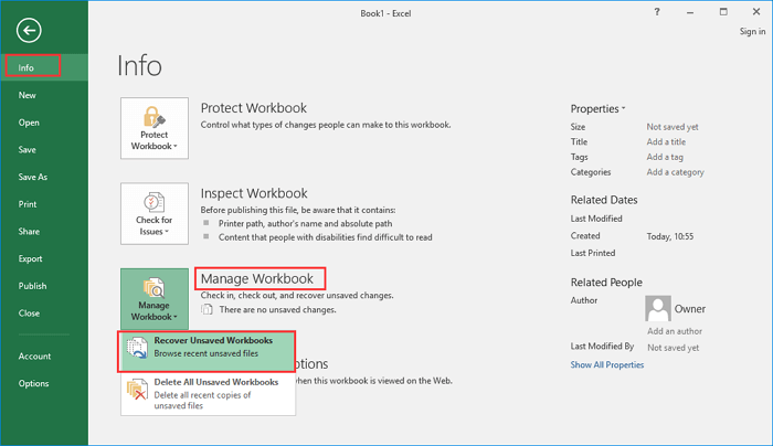 restore excel file saved over