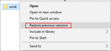 restore previous version