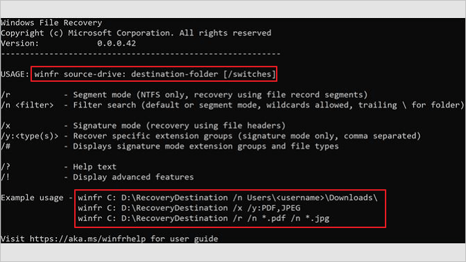 recover deleted files with Windows File Recovery